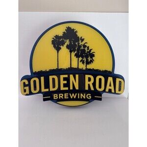 Golden Road Brewing Beer LED Light Up Display Sign Yellow Bar Antigo Zeon WORKS